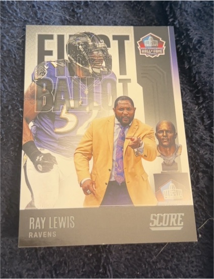 2022 Panini Score #FB-RL Ray Lewis First Ballot — front