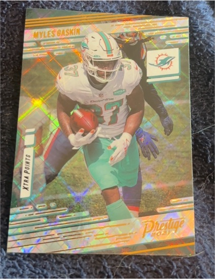 2021 Panini Prestige Football Xtra Points Diamond #66 Myles Gaskin — front