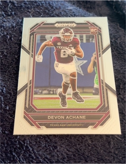 2023 Panini Prizm Draft Picks #117 Devon Achane Rookie Card — front