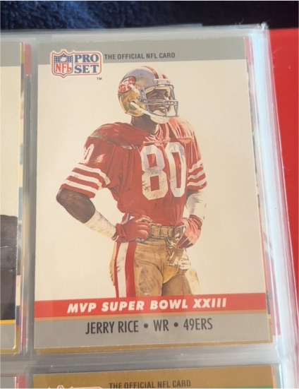 1990 Pro Set #23 Jerry Rice MVP Super Bowl XXIII — front