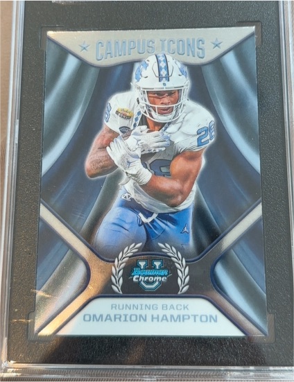 2024 Bowman Chrome University Campus Icons #CI-9 Omarion Hampton — front