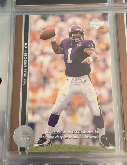 1996 Upper Deck #137 Warren Moon Minnesota Vikings — front