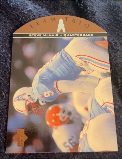 1996 Upper Deck Team Trio #TT19 Steve McNair — front
