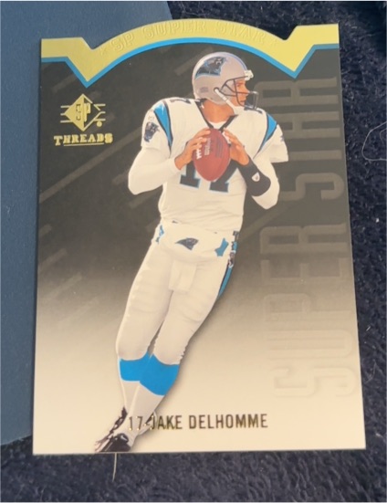 2009 Upper Deck SP Threads Super Stars Die Cut #AP17 Jake Delhomme — front