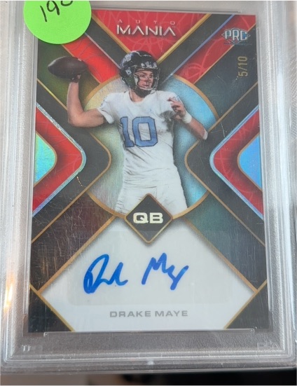 2024 Wild Card Auto Mania #5/10 Drake Maye — front