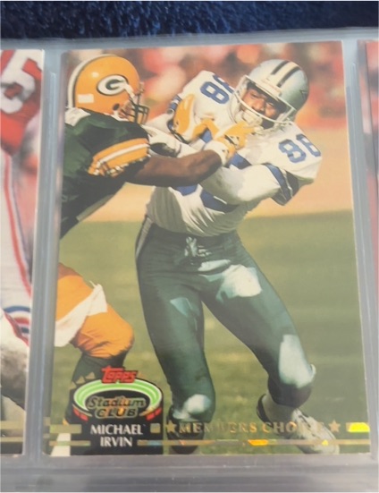 1992 Topps Stadium Club #299 Michael Irvin — front