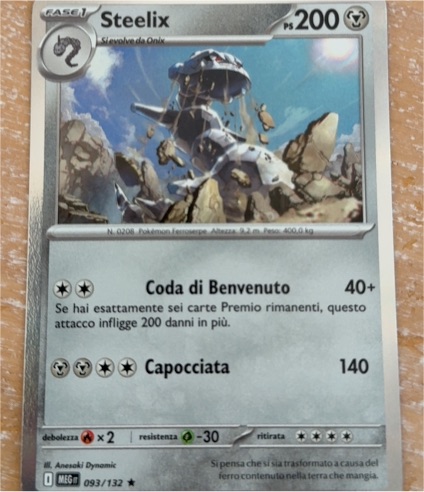 2025 Pokémon ME01: Mega Evolution #093 Steelix — front