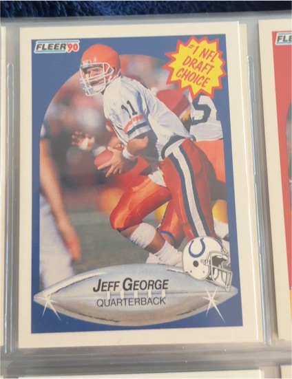 1990 Fleer #347 Jeff George — front