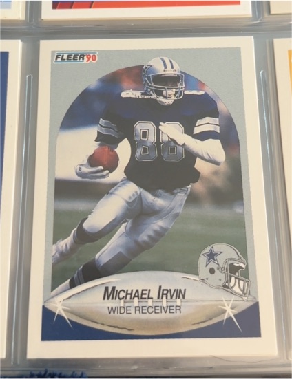 1990 Fleer #389 Michael Irvin — front