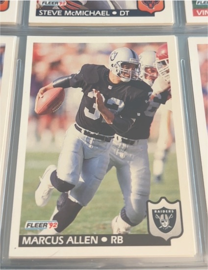 1992 Fleer #188 Marcus Allen — front