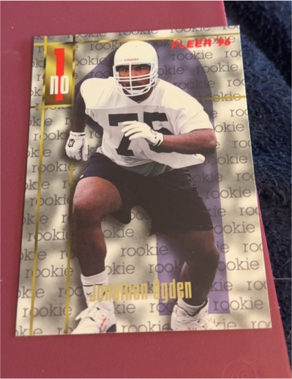 1996 Fleer #173 Jonathan Ogden Rookie Card — front