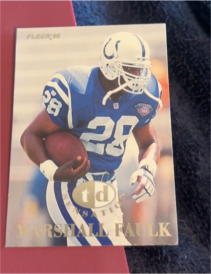 1995 Fleer TD Sensations #1 Marshall Faulk — front