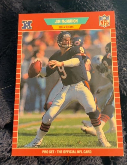 1989 Pro Set #44 Jim McMahon — front