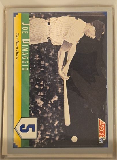 1992 Score #B12 Joe DiMaggio Horizontal Bat Extended — front