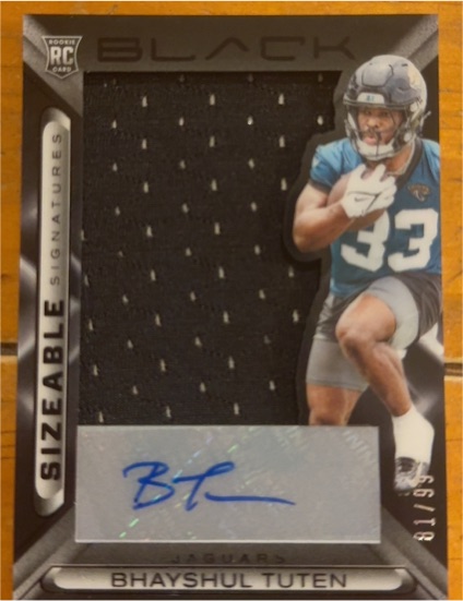 2025 Panini Black Sizeable Signatures #Bhayshul Tuten — front