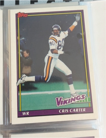 1991 Topps #386 Cris Carter — front