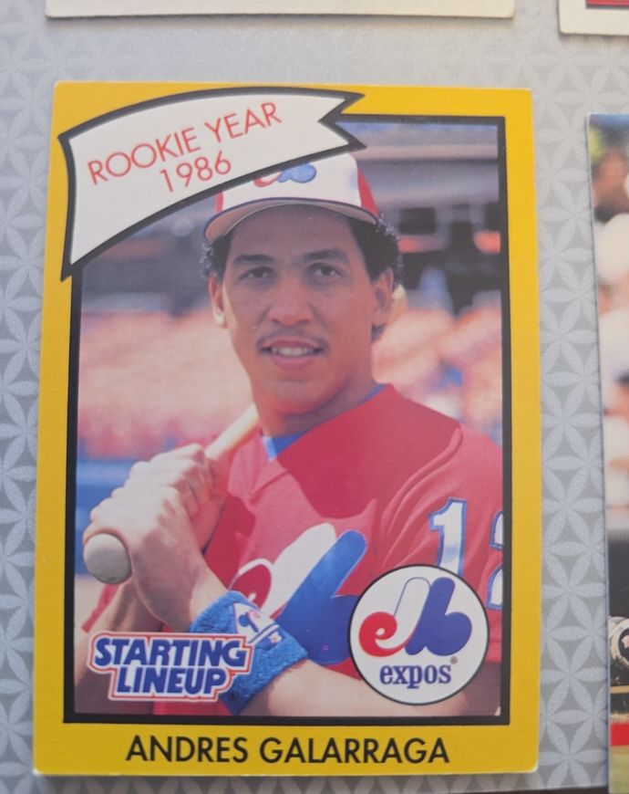 1990 Kenner Starting Lineup Andres Galarraga Rookie Year 1986 — front