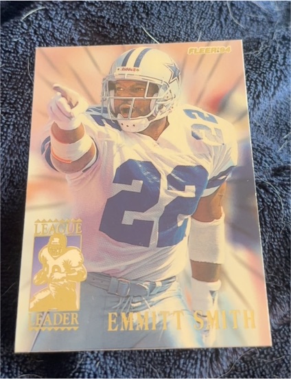 1994 Fleer League Leader #7 Emmitt Smith — front