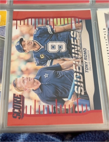 2016 Score #16 Tony Romo Sidelines Red Dallas Cowboys — front