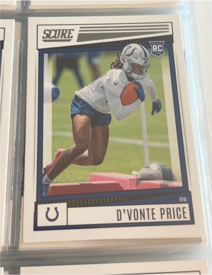 2022 Panini Score #339 D'Vonte Price — front