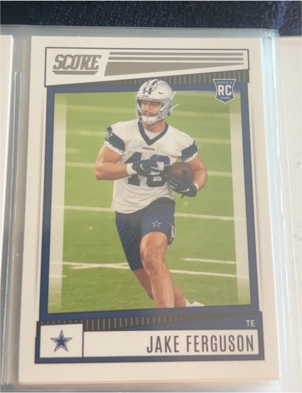 2022 Panini Score #TE Jake Ferguson — front
