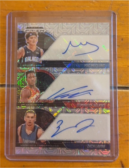 2022 Panini Prizm Draft Picks Autograph Mac McClung De'Andre Hunter Zach LaVine — front