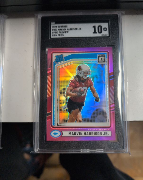 2024 Donruss #393 Optic Preview Pink Prizm Marvin Harrison Jr. — front