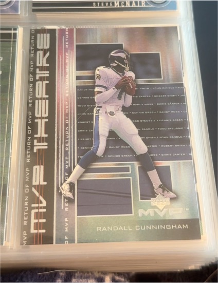 1999 Upper Deck MVP Theatre #M14 Randall Cunningham — front