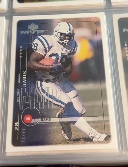 1999 Upper Deck MVP #28 Marshall Faulk — front