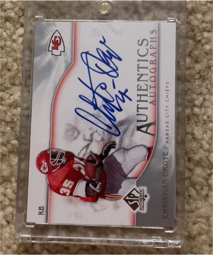 2009 SP Authentic #RB Christian Okoye — front