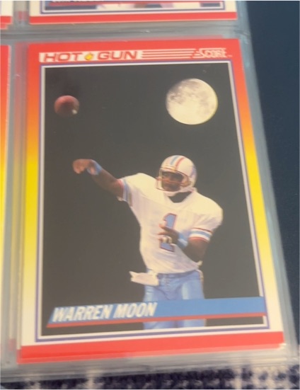 1990 Score Hot Gun #317 Warren Moon — front