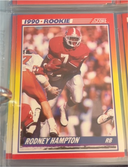 1990 Score #307 Rodney Hampton — front