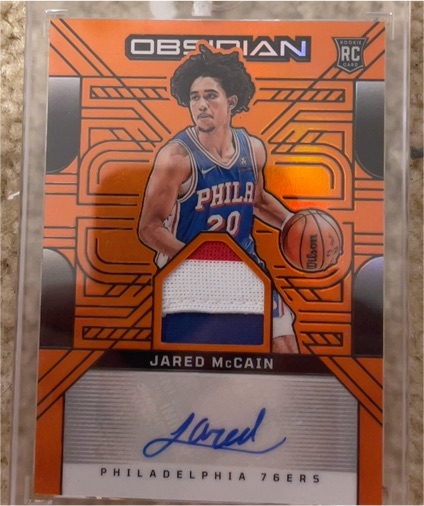 2024-25 Panini Obsidian #RJI-JAR Jared McCain Rookie Patch Auto — front