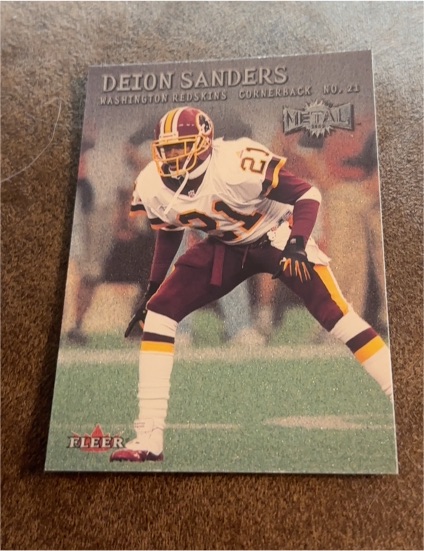 2000 Fleer Metal #73 Deion Sanders — front