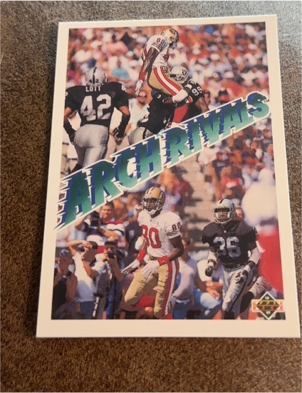 1991 Upper Deck #655 Jerry Rice / Terry McDaniel Arch Rivals — front