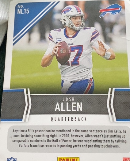2021 Score Next Level #NL15 Josh Allen — front