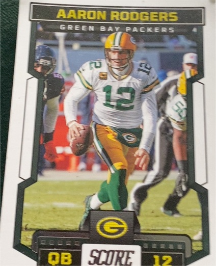 2023 Panini Score #89 Aaron Rodgers — front