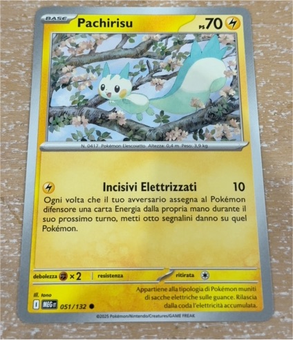 2025 Pokemon Mega Evolution #051 Pachirisu — front