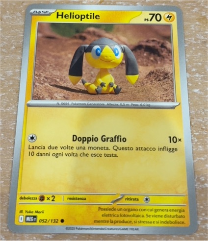 2025 Pokémon ME01: Mega Evolution #052 Helioptile — front
