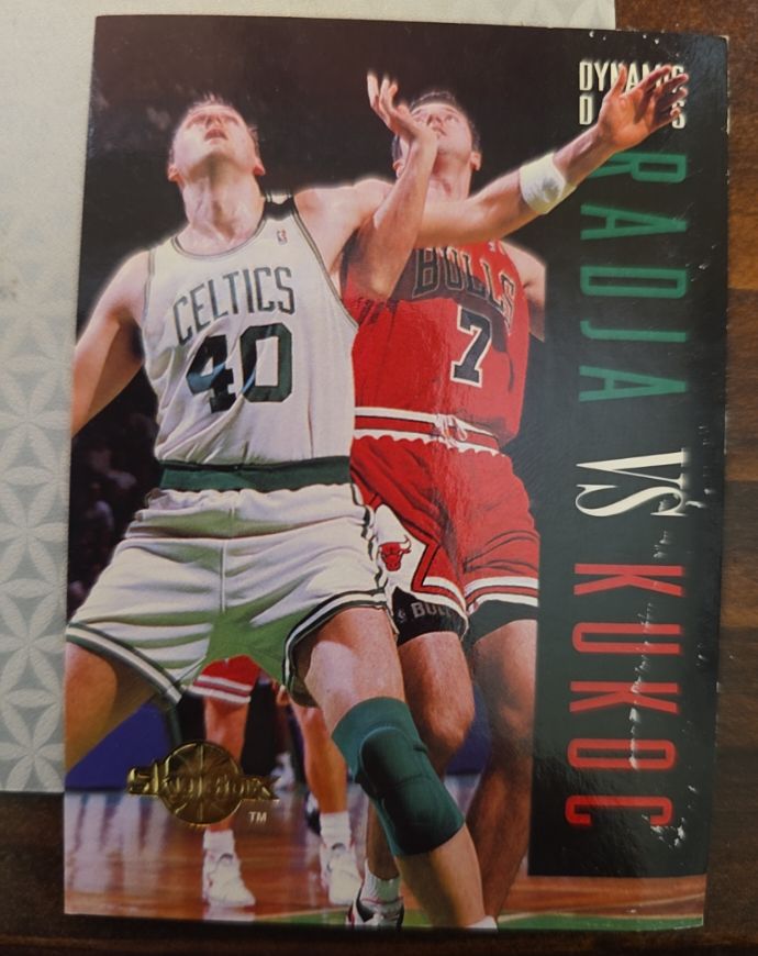 1994-95 SkyBox Premium #189 Dino Radja / Toni Kukoc — front