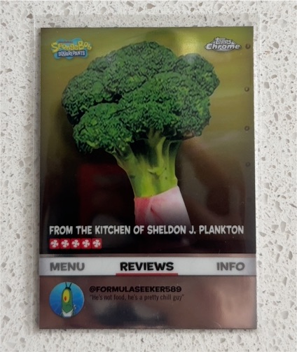 2025 Topps Chrome SpongeBob SquarePants Live Action Broccoli Insert BB-2 — front