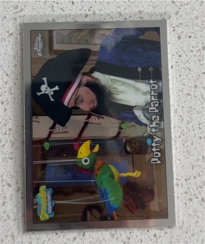 2025 Topps Chrome SpongeBob #5 Potty the Parrot — front