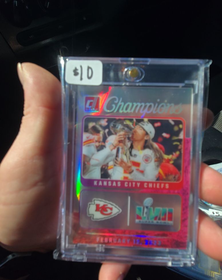 2023 Panini Clearly Donruss Champions #CHAMP-KC Kansas City Chiefs — front