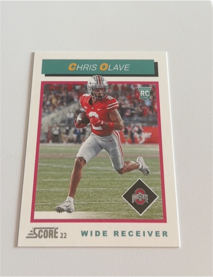 2022 Panini Score 1992 Throwback #TB10 Chris Olave Rookie Card — front