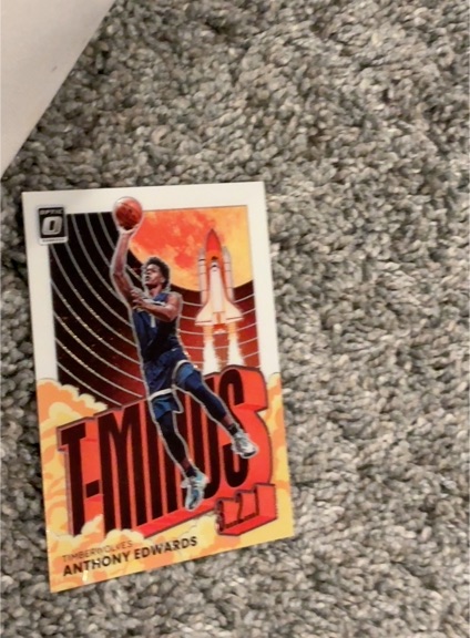 2021-22 Panini Donruss Optic #11 Anthony Edwards T-Minus Insert — front