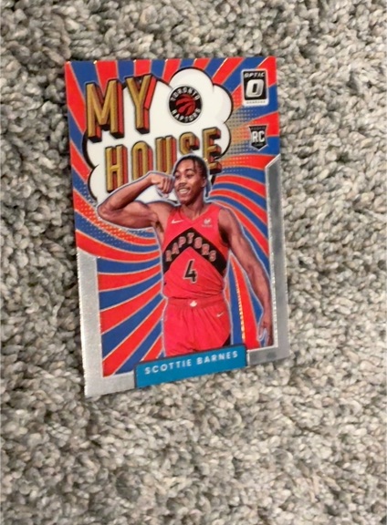 2021-22 Donruss Optic #19 Scottie Barnes My House Rookie — front