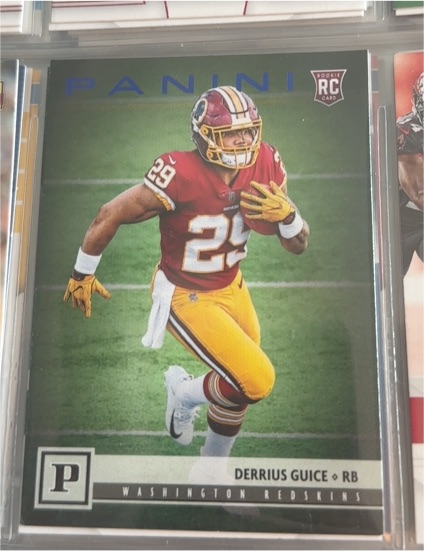 2018 Panini Rookies Derrius Guice Rookie Card — front