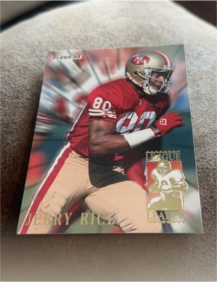 1994 Fleer League Leaders #5 Jerry Rice — front