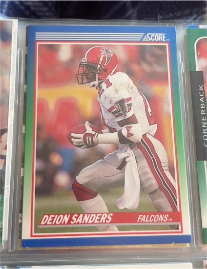 1990 Score #95 Deion Sanders — front