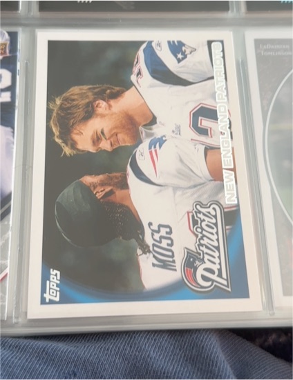 2010 Topps #347 New England Patriots Tom Brady Randy Moss — front